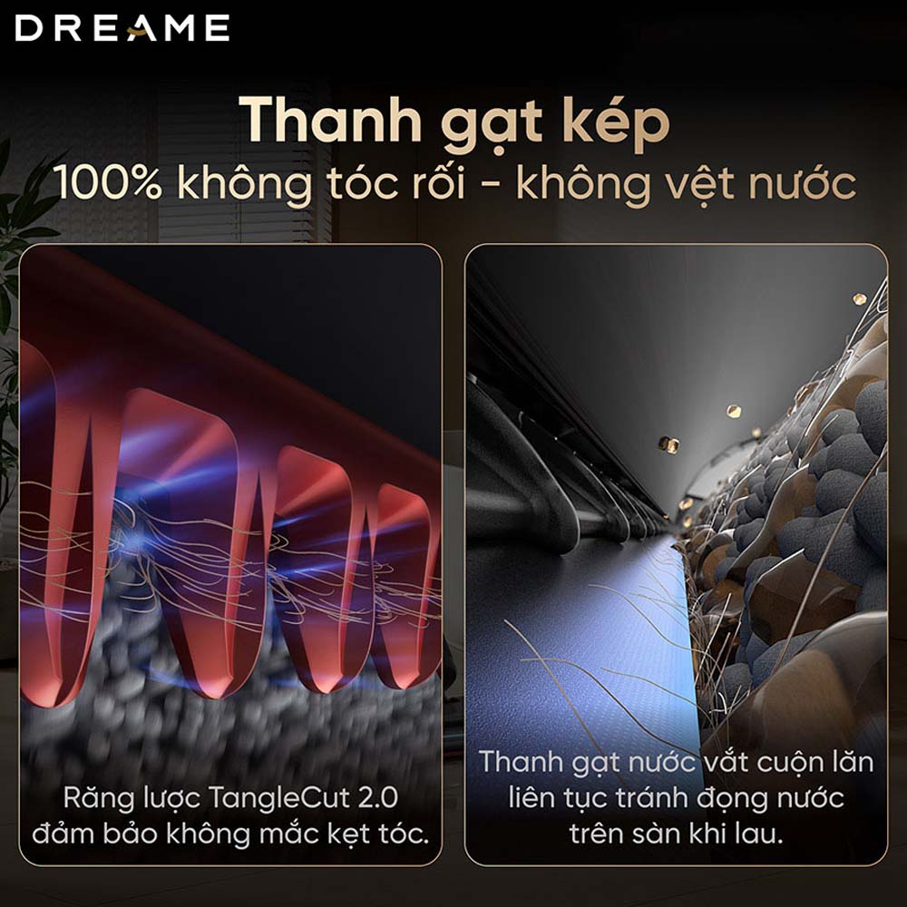 Máy Hút Bụi Dreame H16 Steam chống rối tóc hiệu quả