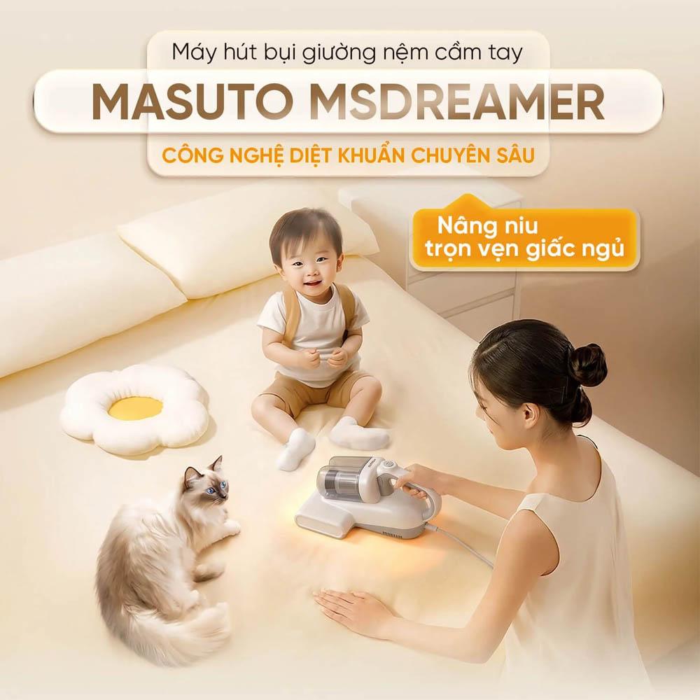 Máy Hút Bụi Giường Nệm Masuto MSDREAMER có thiết kế sáng tạo