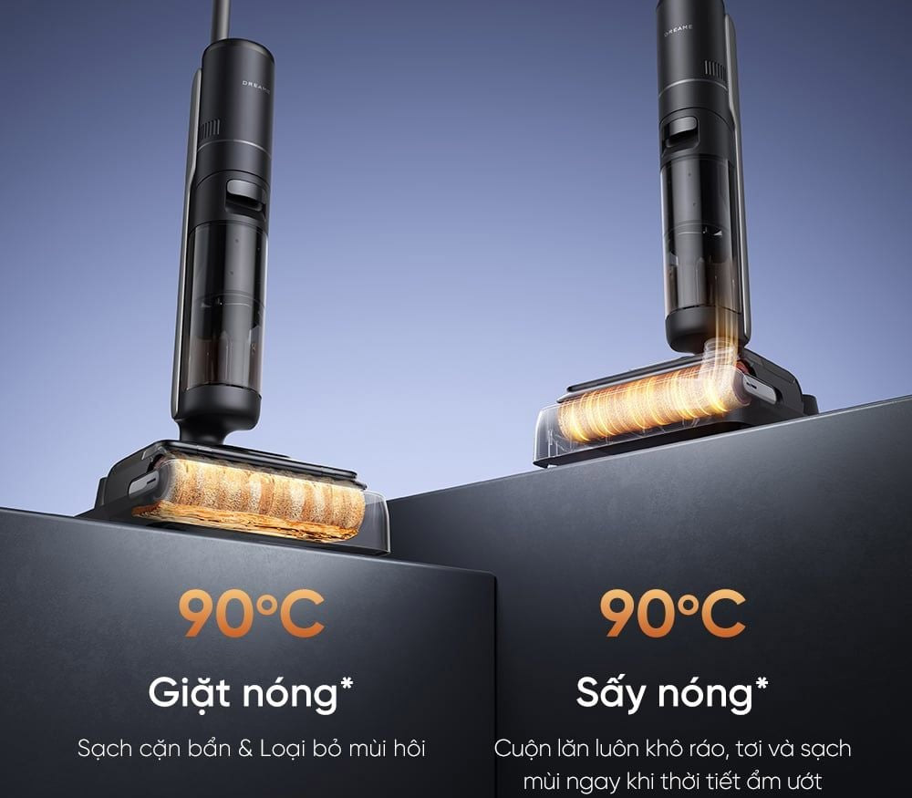 Máy Hút Bụi Khô Và Ướt Dreame H12 GT đảm bảo cuộn lăn luôn sạch sẽ