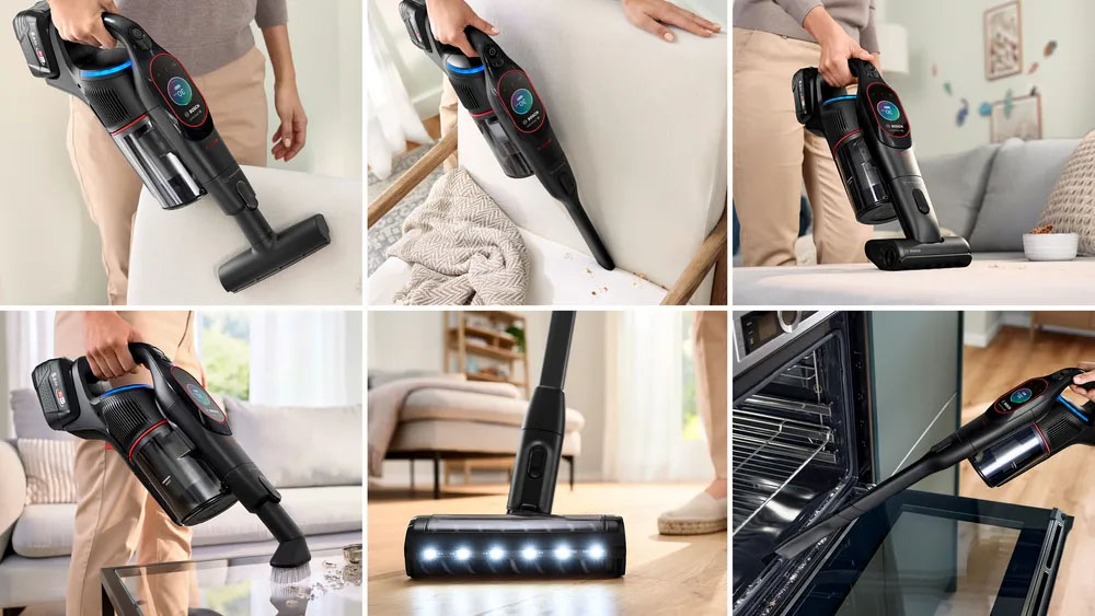 Máy Hút Bụi Không Dây Bosch BCS1051POW đi kèm nhiều loại đầu hút