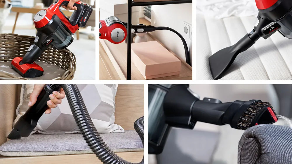 Các đầu hút của Máy Hút Bụi Không Dây Bosch BCS711PET