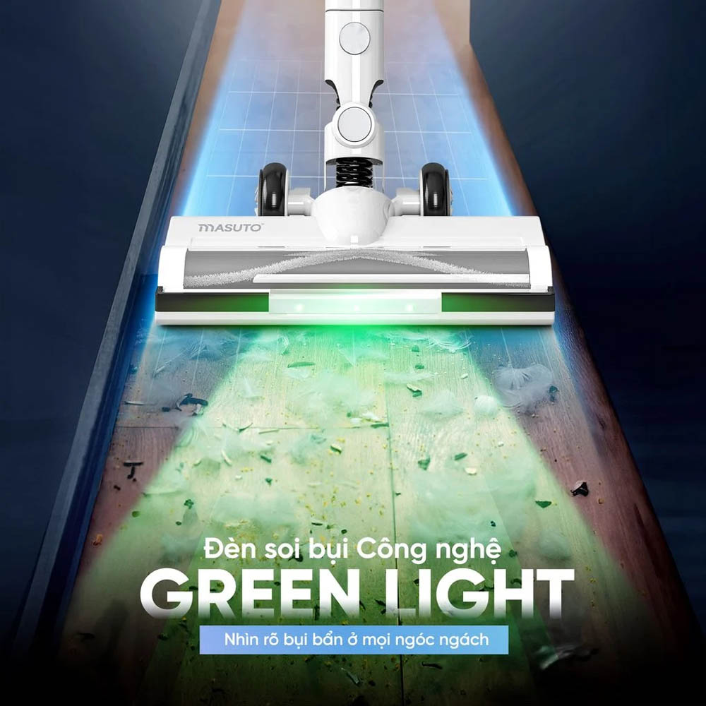 Đèn LED Greenlight của Máy Hút Bụi Không Dây Masuto MSClean