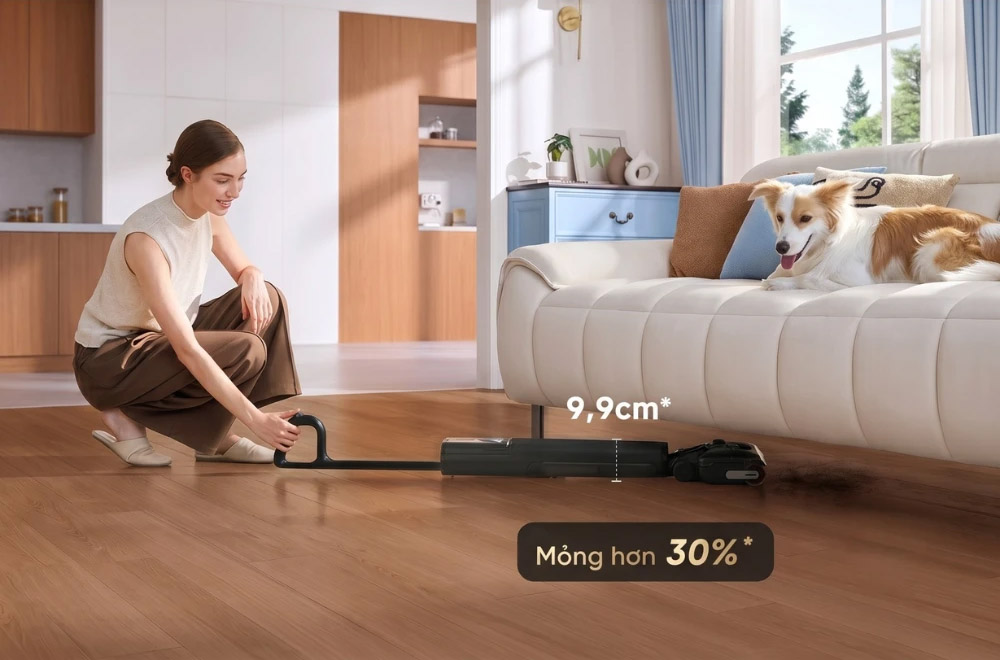 Máy Hút Bụi Lau Nhà Dreame H16 GT dễ dàng luồn lách vào gầm thấp