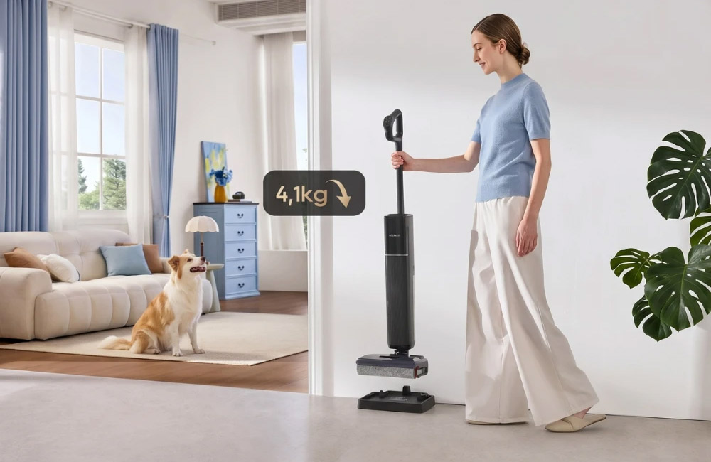 Máy Hút Bụi Lau Nhà Dreame H16 GT có trọng lượng 4.1kg
