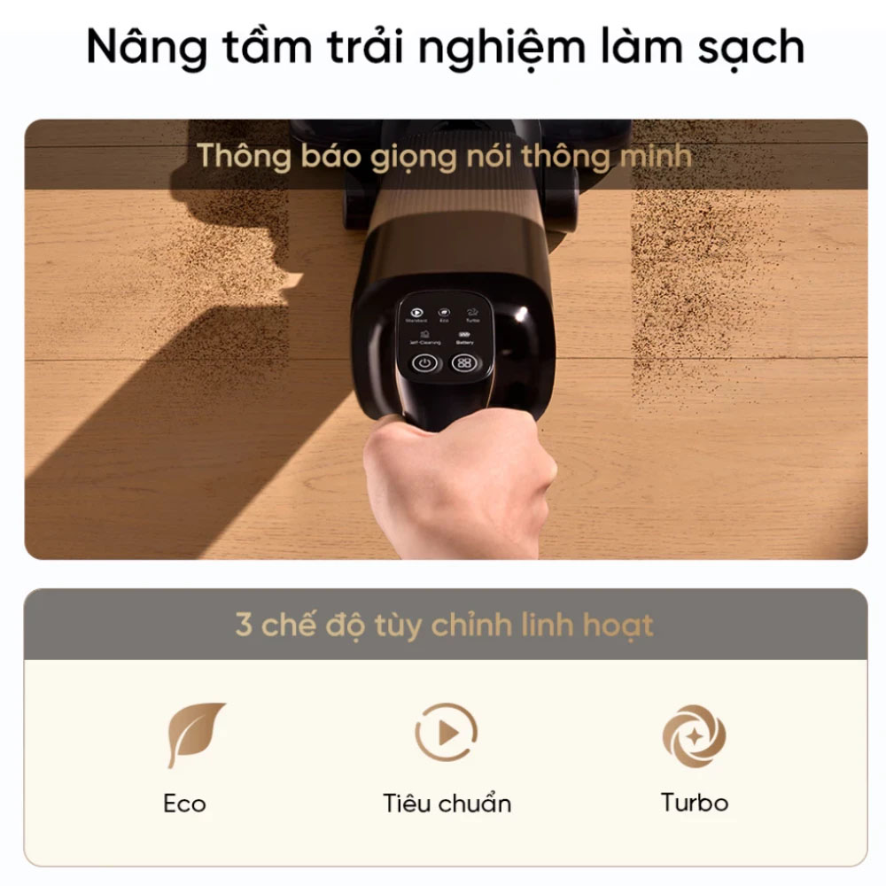 Máy Hút Bụi Lau Nhà Dreame H16 GT có thông báo giọng nói thông minh