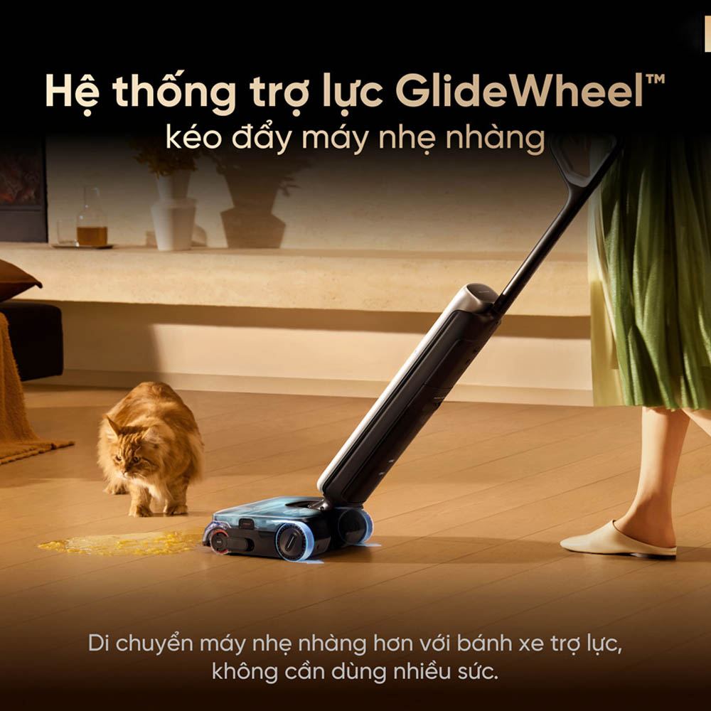 Bánh xe Glide Wheel™ trên Máy Hút Bụi Lau Nhà Dreame H16 Pro TriForce