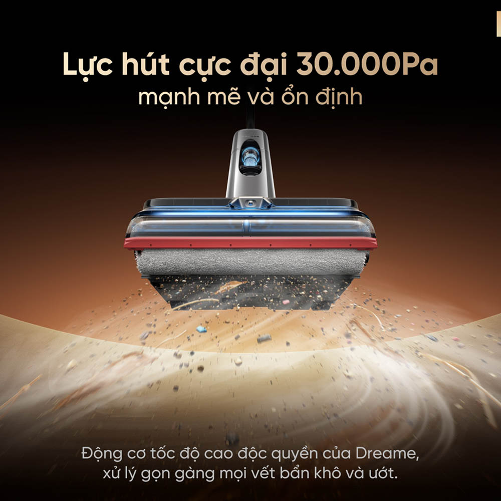 Máy Hút Bụi Lau Nhà Dreame H16 Pro TriForce làm sạch mọi bụi bẩn