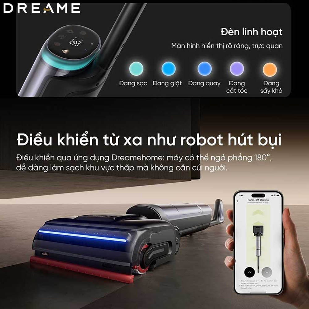 Dễ dàng điều khiển Máy Hút Bụi Lau Sàn Dreame H16 Pro Steam