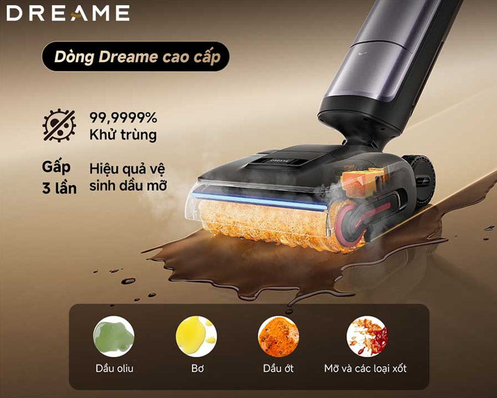 Máy Hút Bụi Lau Sàn Dreame H16 Pro Steam có công nghệ ThermoRinse™