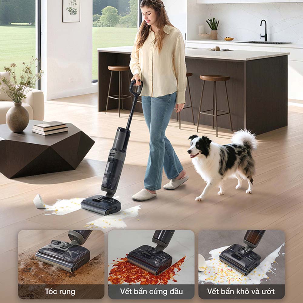 Máy Hút Bụi Tineco Floor One i6 Stretch Plus làm sạch mọi vết bẩn