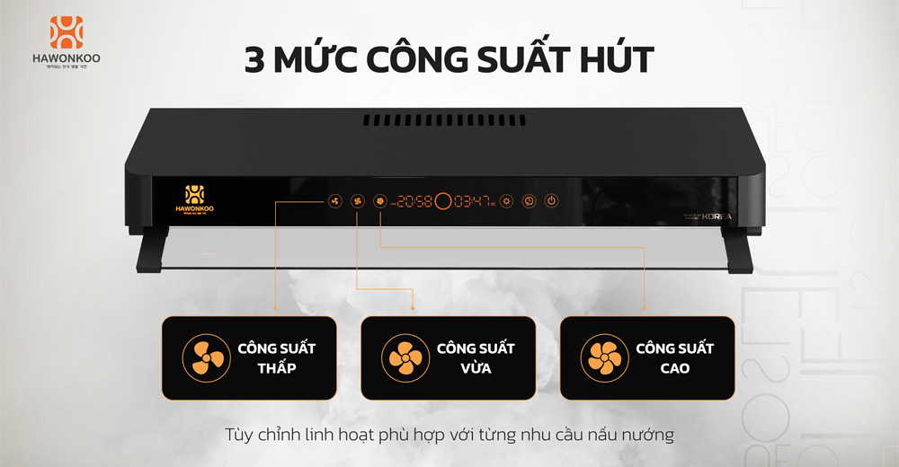 Máy Hút Mùi Âm Tủ Hawonkoo HRH-703 hút bụi mạnh mẽ