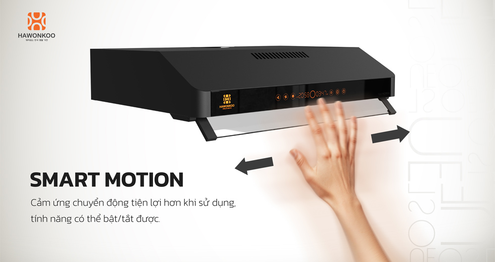 Dễ dàng điều khiển Máy Hút Mùi Âm Tủ Hawonkoo HRH-703
