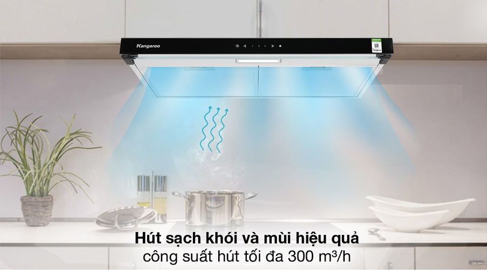 Máy Hút Mùi Áp Tường Kangaroo KG70RS tiết kiệm điện năng