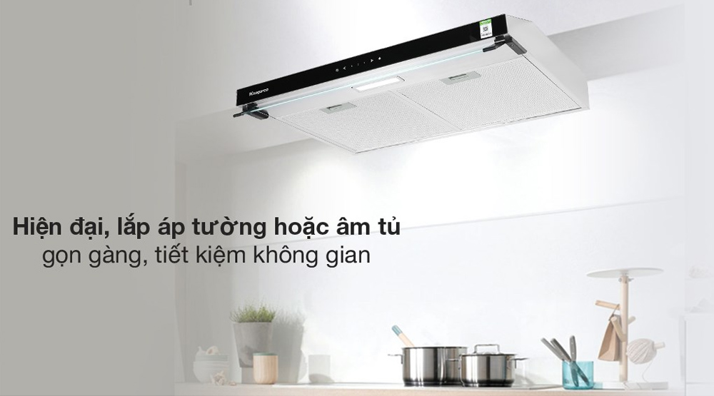 Máy Hút Mùi Áp Tường Kangaroo KG70RS tô điểm không gian bếp