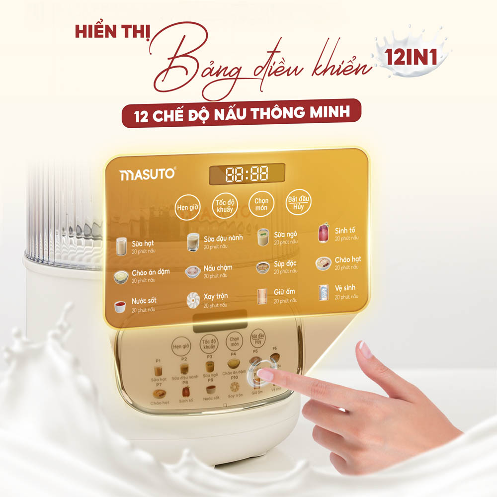 Bảng điều khiển cảm ứng kết hợp màn hình hiển thị dễ thao tác