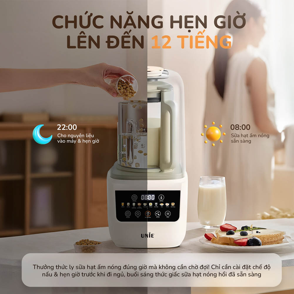 Chế độ hẹn giờ cho phép chủ động cài đặt thời gian chế biến theo nhu cầu