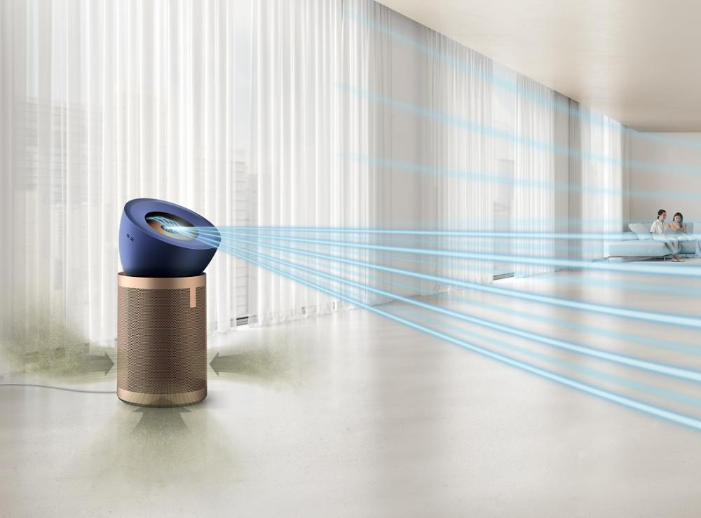 Máy Lọc Không Khí Dyson BP04 có bánh xe ẩn dễ dàng di chuyển