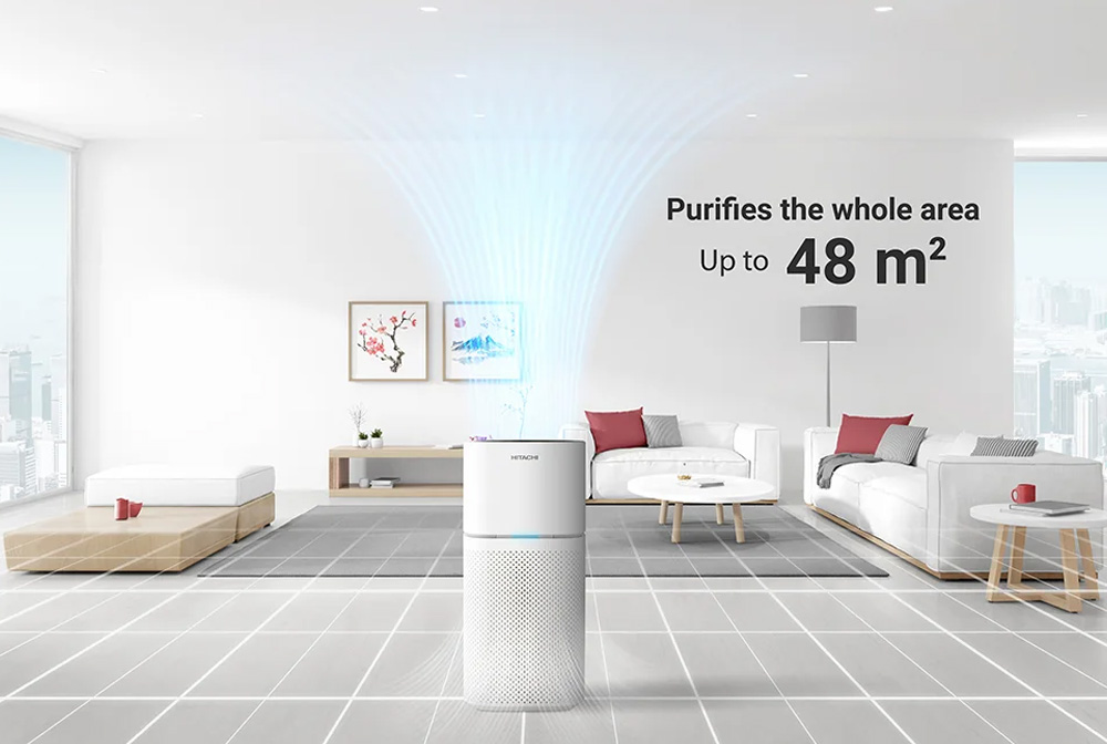 Máy Lọc Không Khí Hitachi EP-TZ50 36W trang bị công nghệ lọc khí 360o