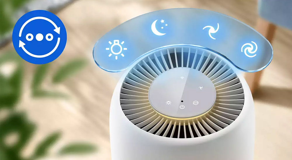 Bảng điều khiển cảm ứng của Máy Lọc Không Khí Philips AC0720/10