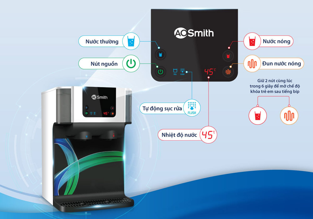 Dễ dàng lấy nước với Máy Lọc Nước A. O. Smith ECO-AOC75PUR