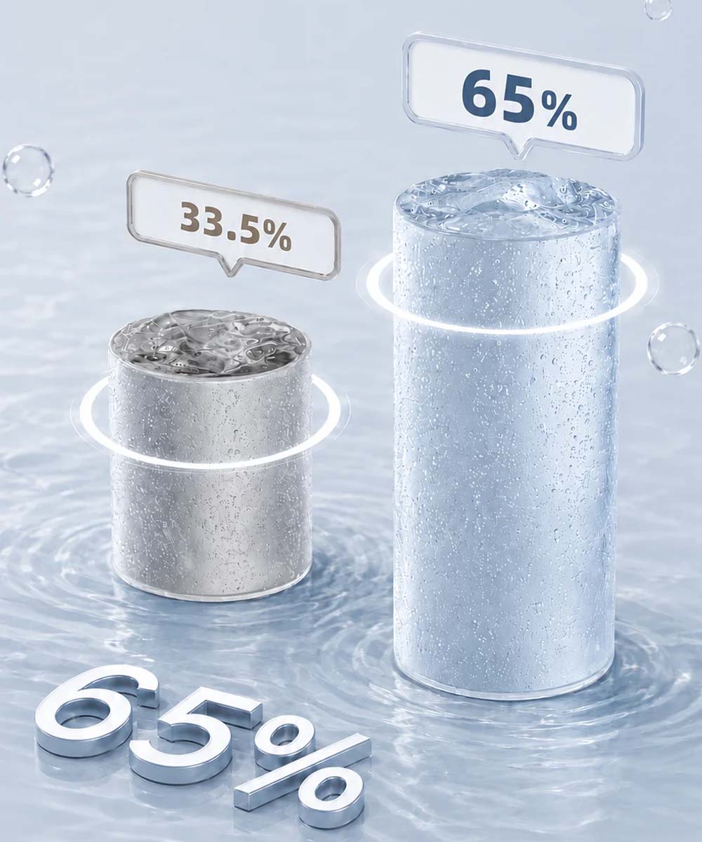 Máy Lọc Nước Âm Tủ Truliva UR5676 có tỷ lệ thu hồi nước tinh khiết cao
