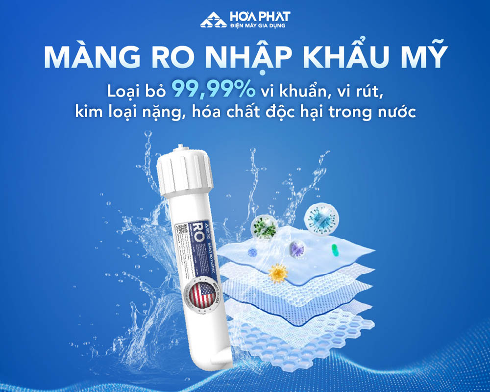 Màng RO 75 GPD Dupont Filmtec Mỹ của Máy Lọc Nước Hòa Phát HPA886