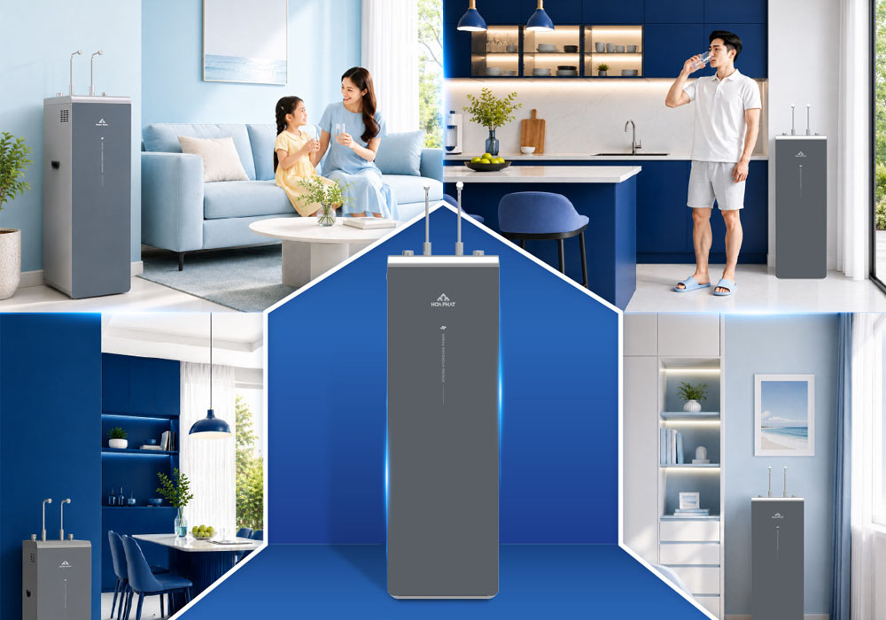Máy Lọc Nước Hòa Phát HPA886 tô điểm không gian nội thất