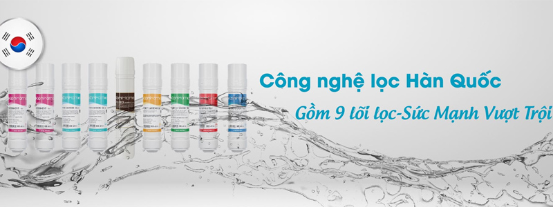 Hệ thống lõi lọc của máy lọc nước Korihome được đúc nguyên khối