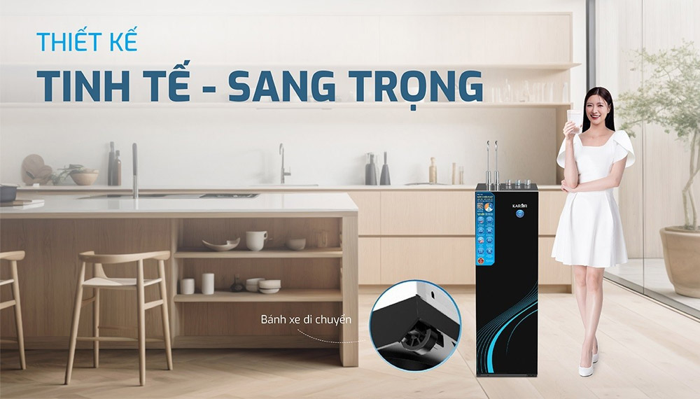 Máy Lọc Nước Nóng Lạnh Karofi KAD-C66 12 lõi có thiết kế sang trọng