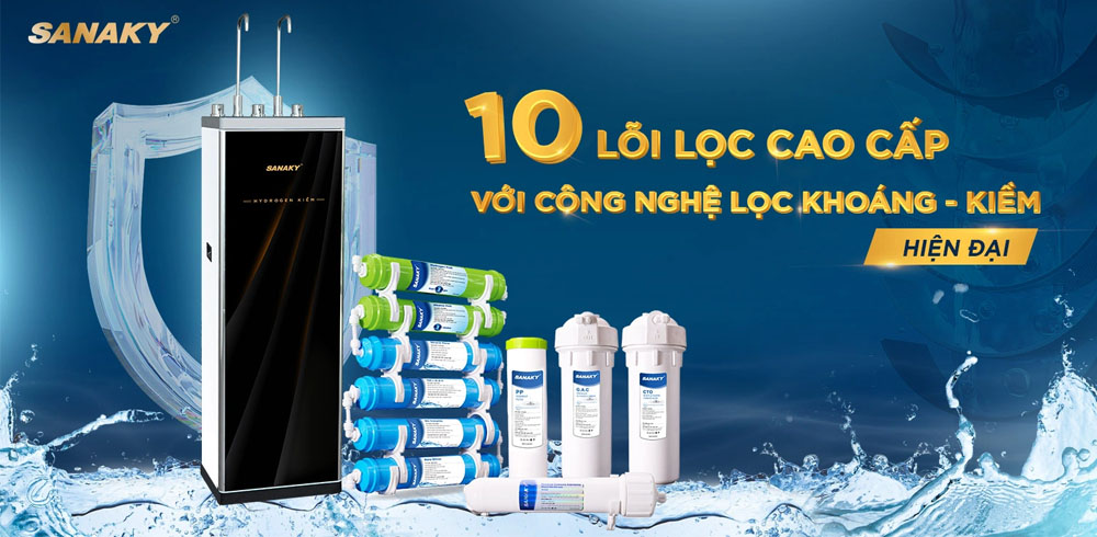 10 lõi lọc của Máy Lọc Nước Sanaky 10 Lõi SNK-S3HK001