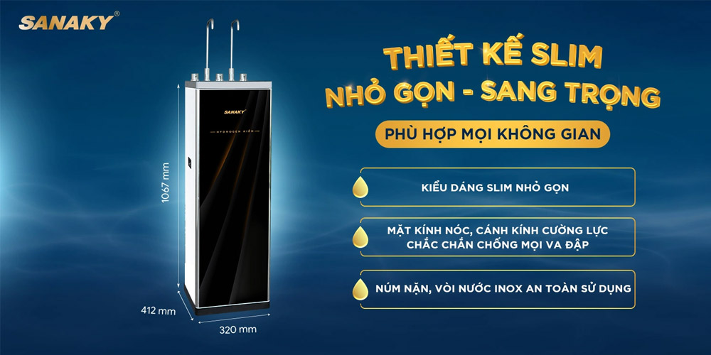 Máy Lọc Nước Sanaky 10 Lõi SNK-S3HK001 phù hợp với mọi không gian