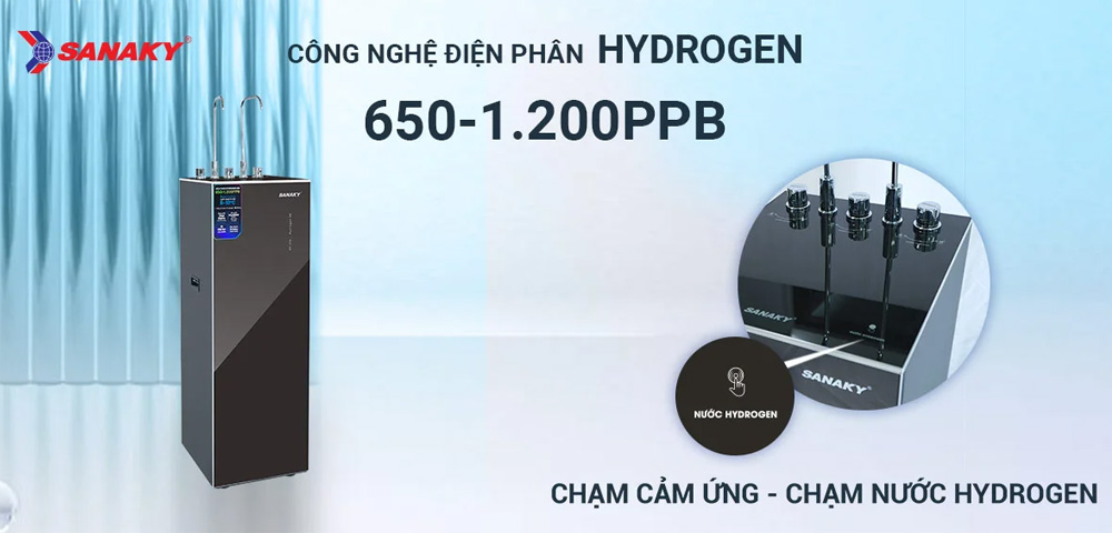 Máy Lọc Nước Sanaky 12 Lõi SNK-TV3IK018 tạo ra nguồn nước giàu hydrogen