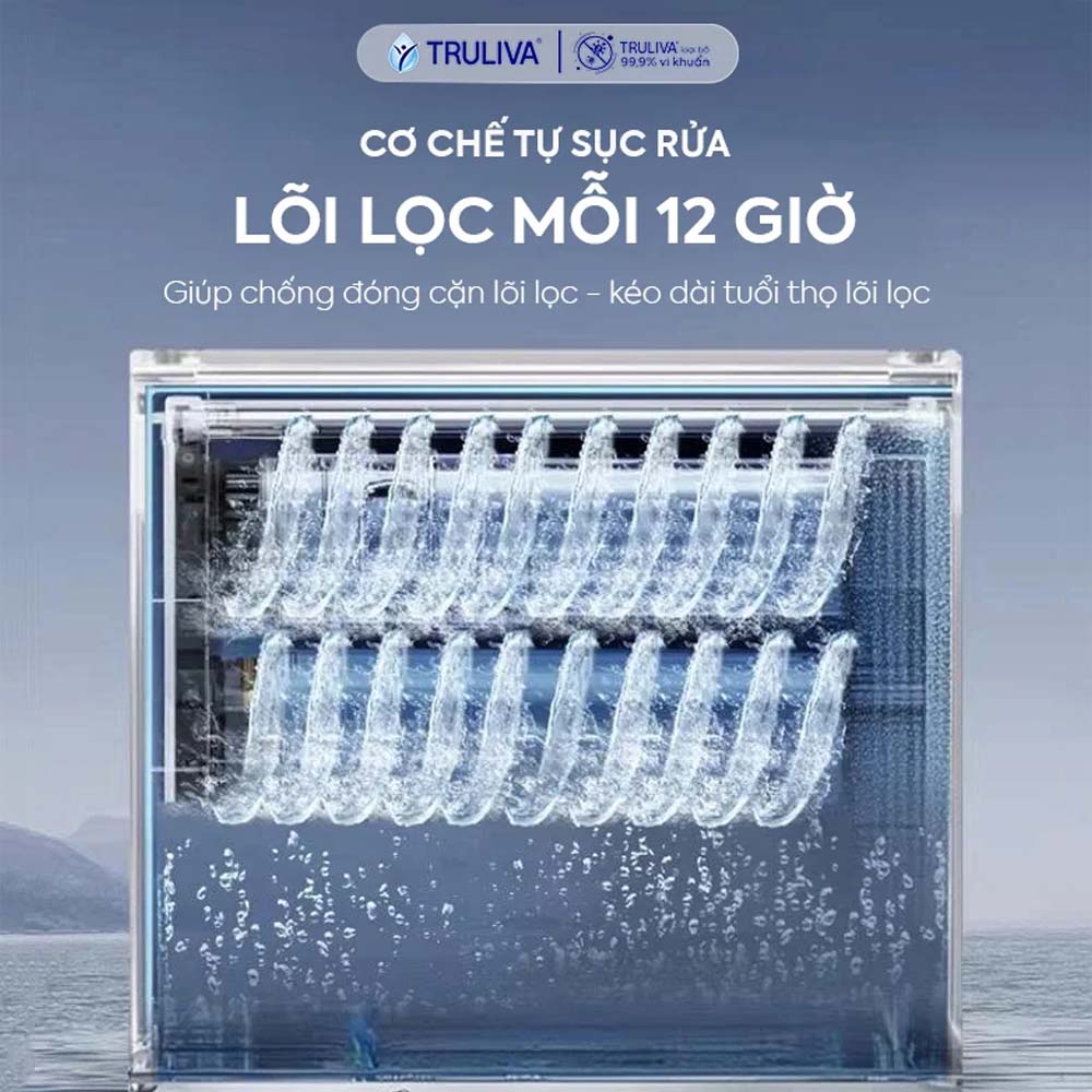 Máy Lọc Nước Truliva UR61096 sục rửa lõi tự động