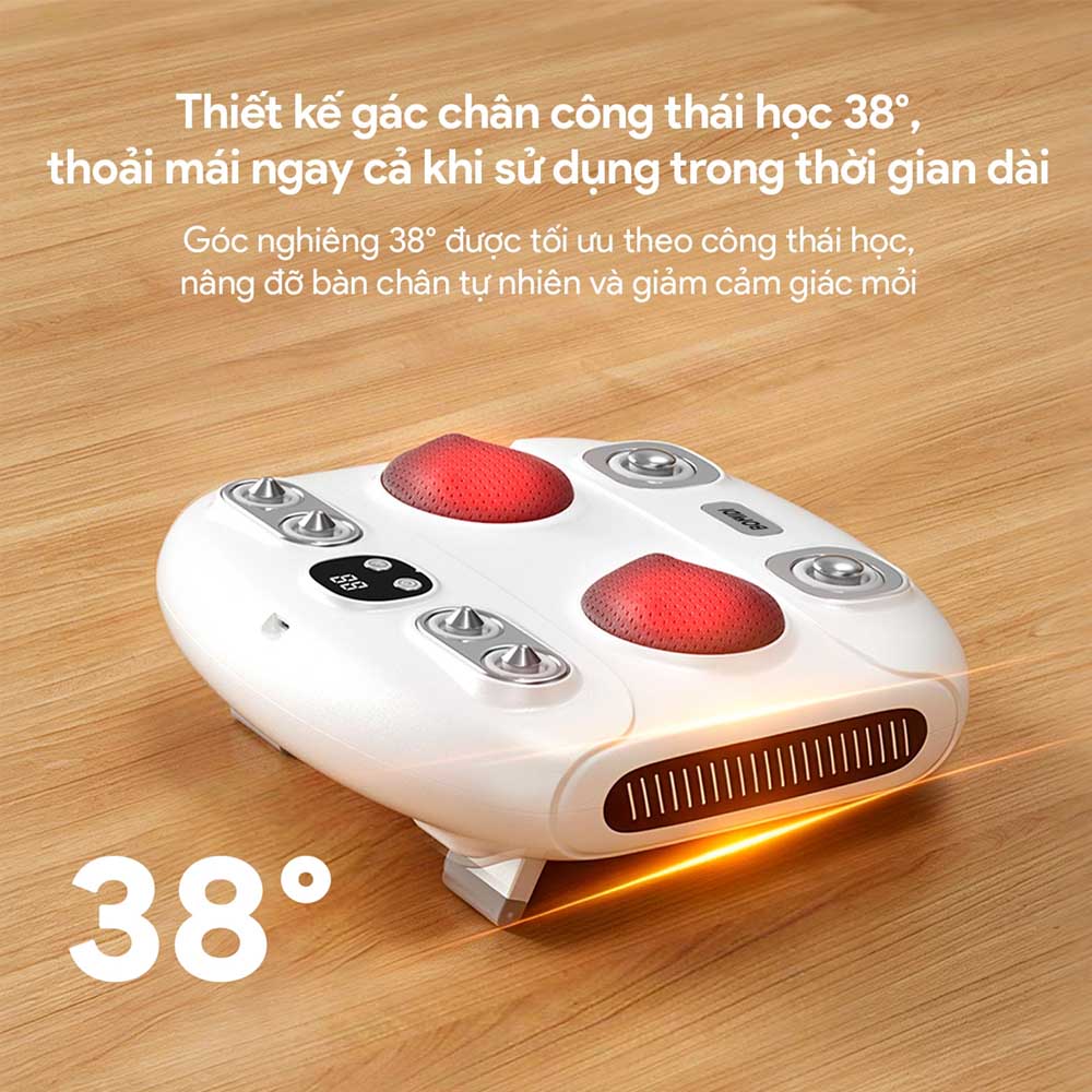 Thiết kế công thái học 38°, chăm sóc vùng chân