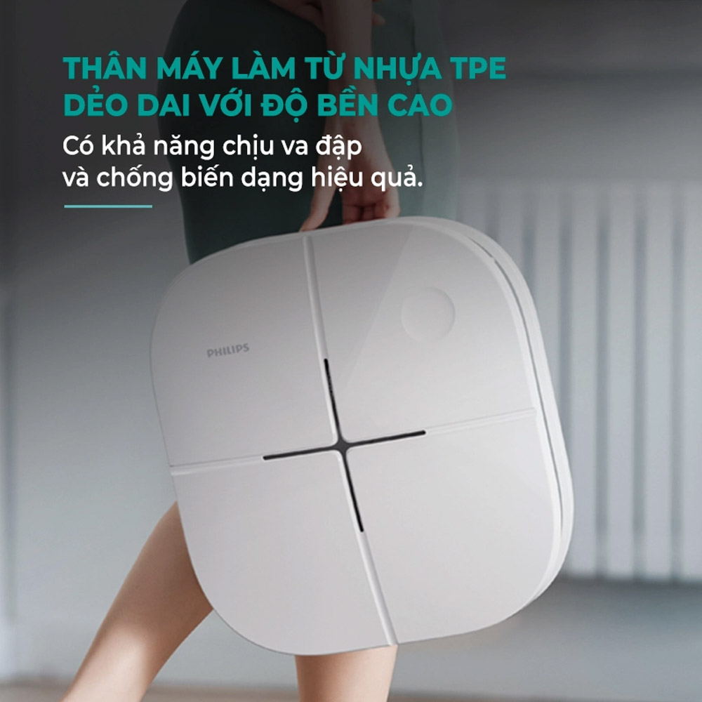 Thân máy làm từ nhựa TPE dẻo dai, chịu lực tốt
