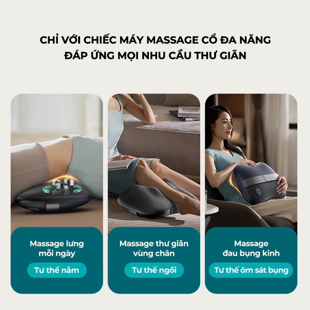 Máy Massage Cổ Philips PPM3307 đáp ứng linh hoạt nhu cầu thư giãn