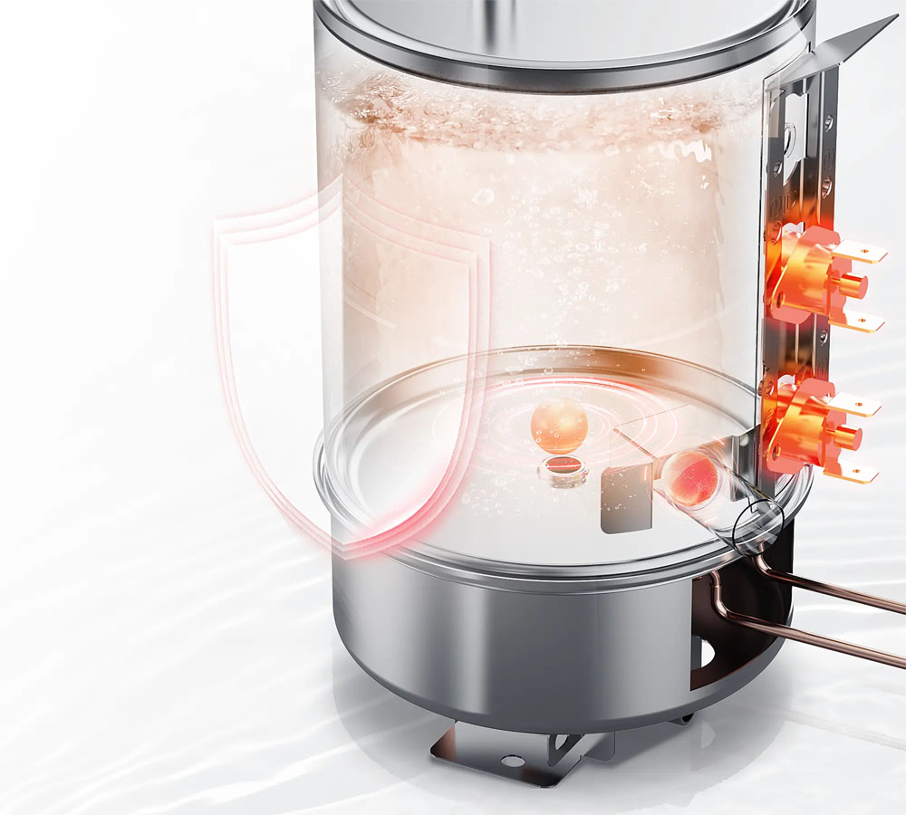 Máy Nóng Lạnh Toshiba RWF-IW2469BVN(W) có bộ phận gia nhiệt ở đáy bình