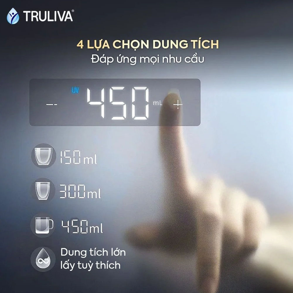 Định mức dung tích của Máy Nóng Lạnh Treo Tường Truliva W6412