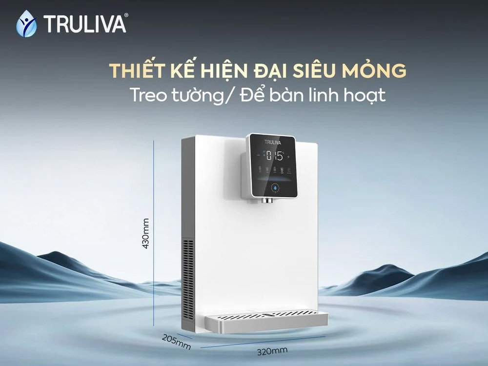Máy Nóng Lạnh Treo Tường Truliva W6412 tô điểm không gian nội thất