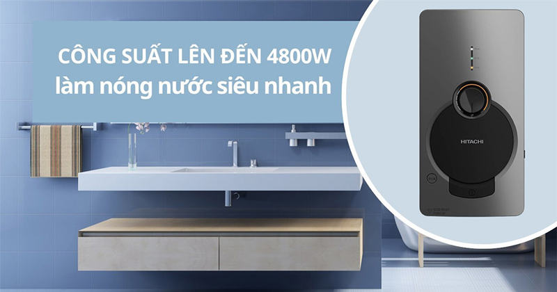 Máy nước nóng Hitachi làm nóng nước nhanh chóng