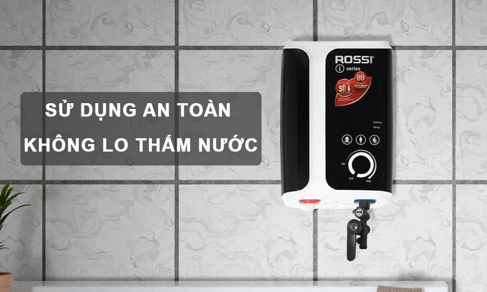Máy nước nóng Rossi RIS-450 RE trang bị nhiều tính năng an toàn