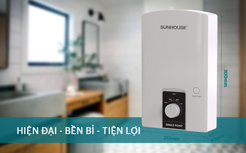 Máy nước nóng trực tiếp tô điểm cho không gian nội thất