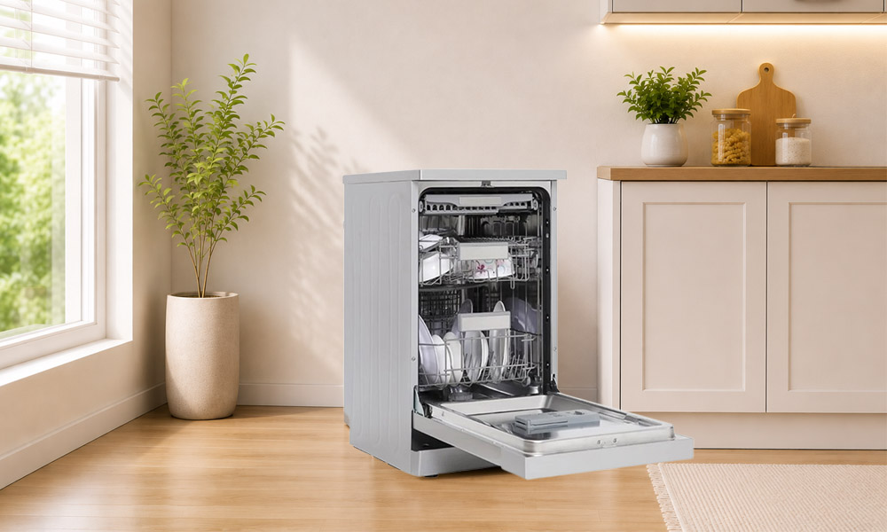Máy Rửa Chén Galanz W45A3A401S-0E1(SS) có sức chứa 11 bộ chén đĩa Châu Âu