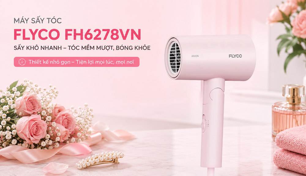 Máy Sấy Tóc Flyco FH6278VN Màu Hồng