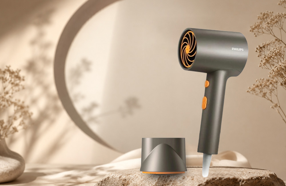 Đầu sấy tạo kiểu hai lớp để giữ mát trong khi bạn sấy tóc