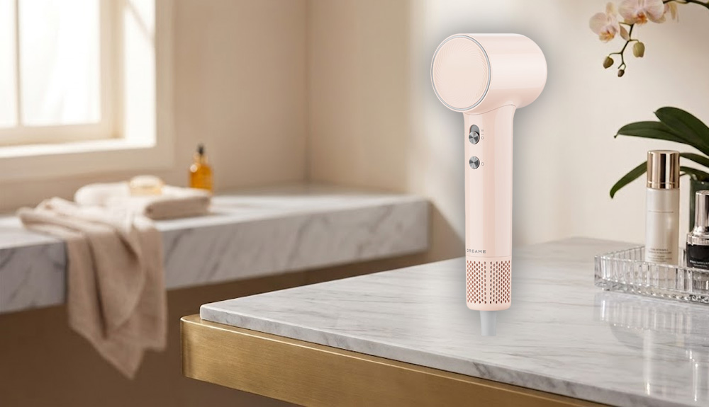 Máy Sấy Tóc Tốc Độ Cao Dreame Mini AHG11A Màu Hồng có thiết kế nhỏ gọn