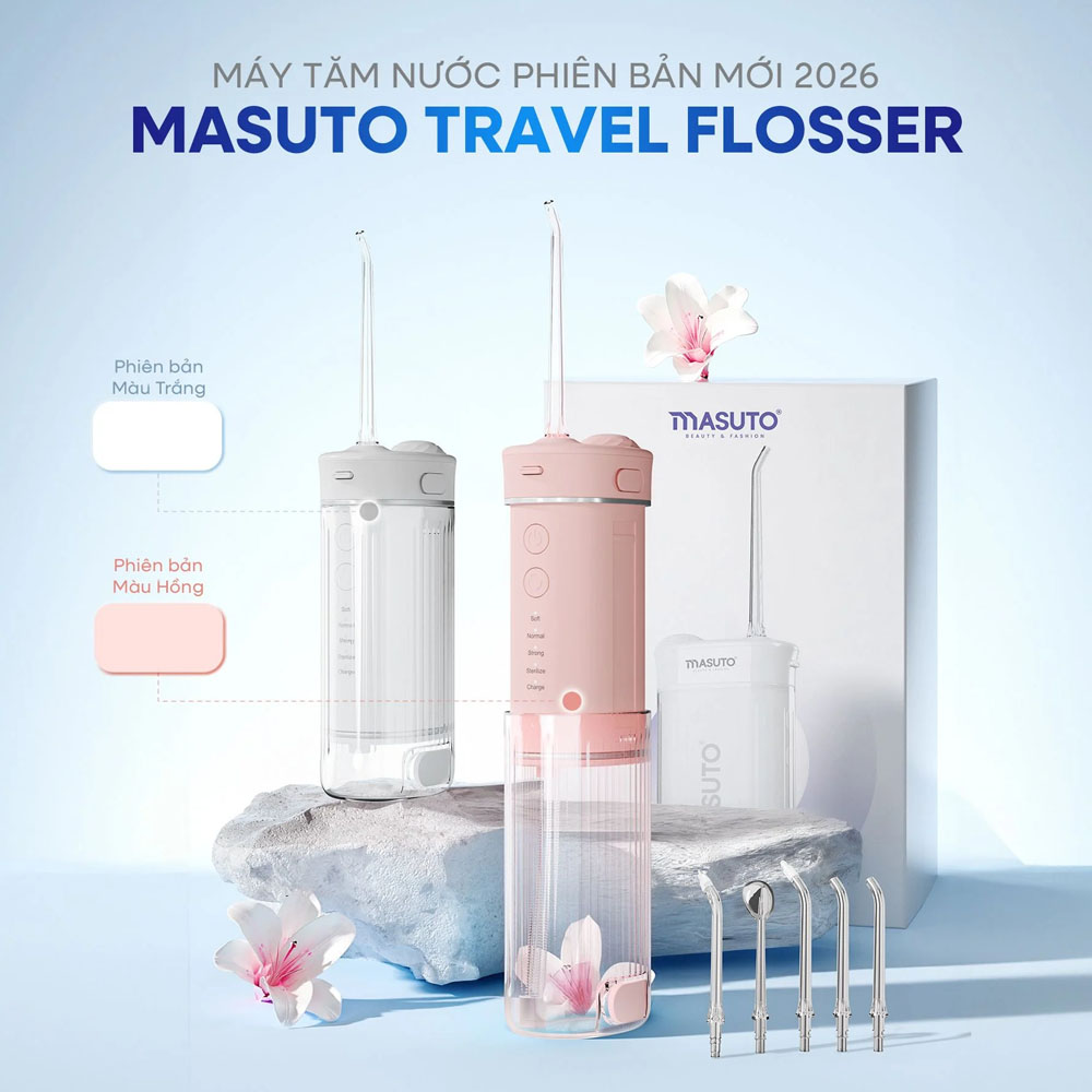 Máy Tăm Nước Gấp Gọn Masuto MSTravelFloss có thiết kế tiện lợi
