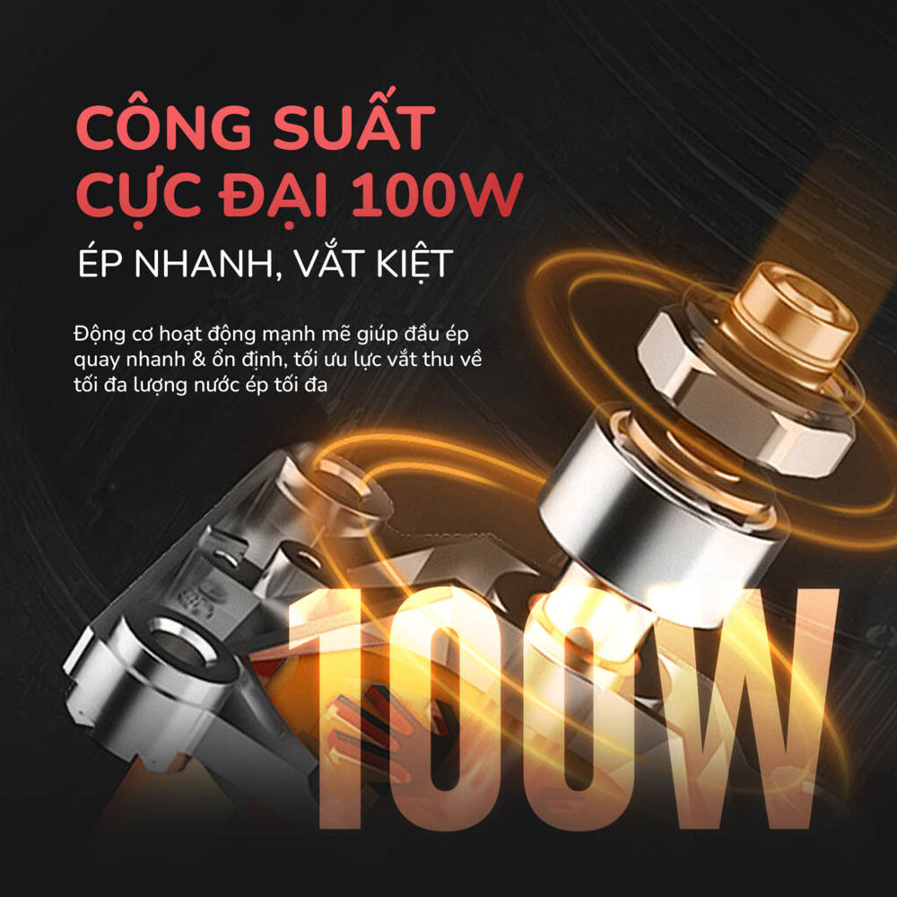 Công suất 100W tạo lực ép ổn định, hỗ trợ khai thác lượng nước tốt hơn