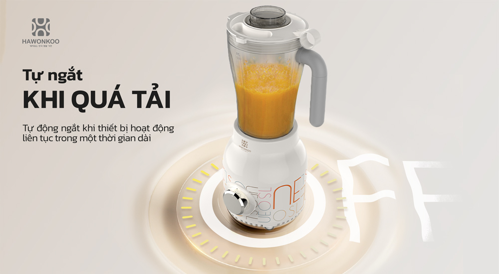 Máy Xay Đa Năng Hawonkoo SEOUL-BEH-001 có tính năng an toàn chống quá nhiệt