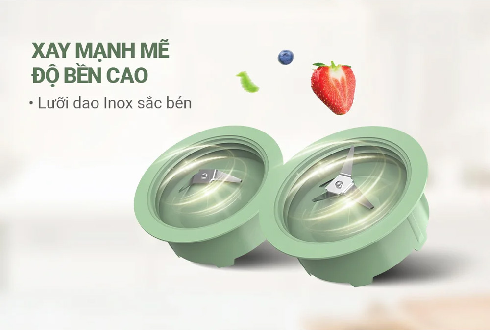 Lưỡi dao inox sắc bén kết hợp công suất 300W